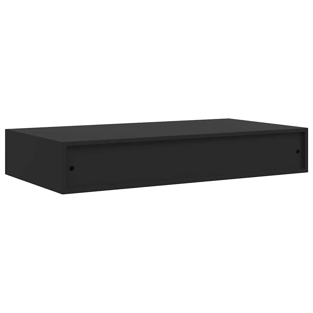 Linea Wall Shelf — Matte Black MDF